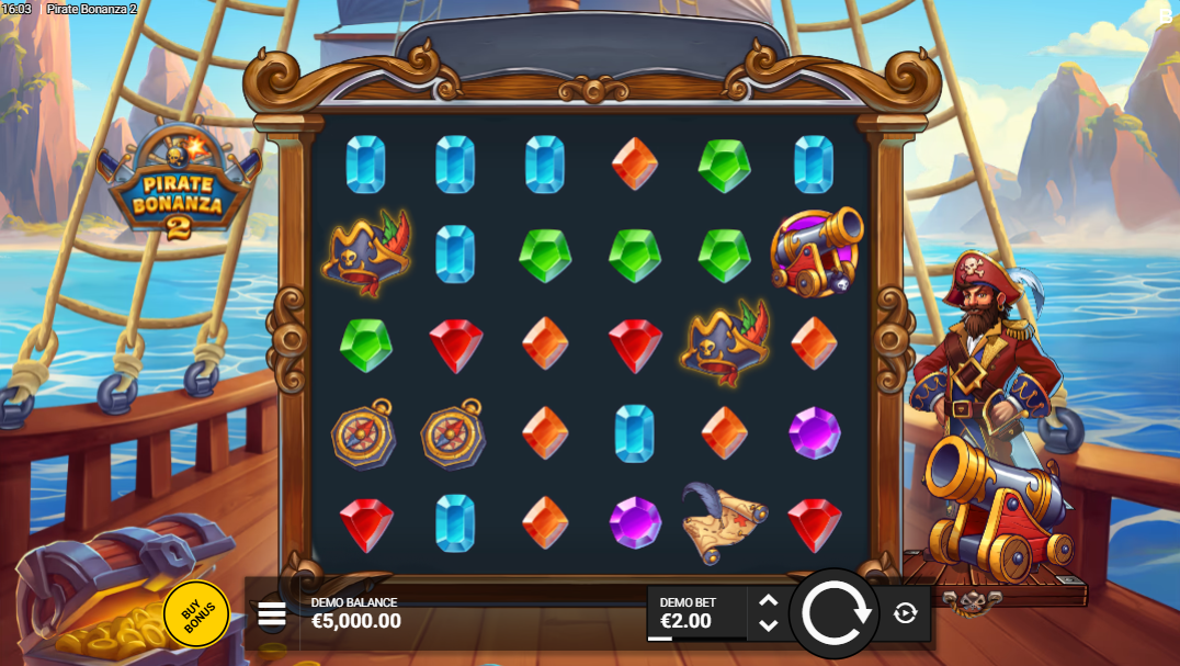 pirate bonanza 2 slot play interface