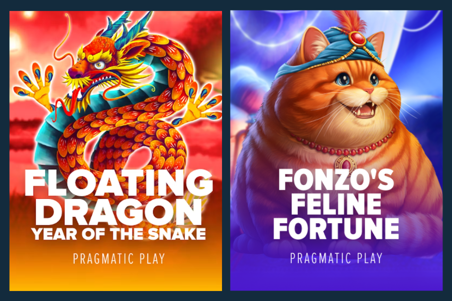 Pragmatic Play's newly released, Fonzo’s Feline Fortunes and Floating Dragon – Year of the Snake